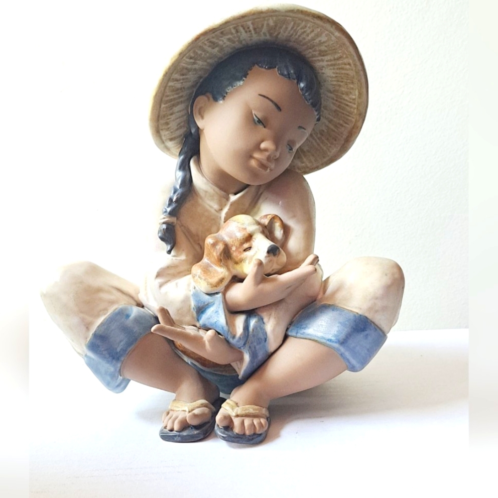 Lladro Porcelain Figurine No. 2226 – "Boy’s Best Friend" Collectible limited
